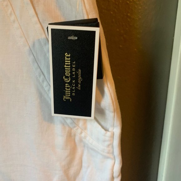 NWT Juicy Couture Linen high waisted white pants size M - Picture 5 of 10